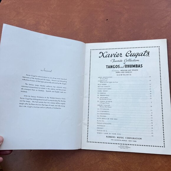 1936 Xavier Cugat's‎ Tangos and Rhumbas Latin Music Lyrics 22 Songs - Picture 4 of 5